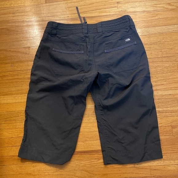 The North Face Capri pants black 6 drawstring button zipper outdoor Gorpcore - Picture 2 of 11